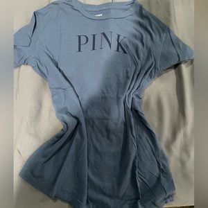 Blue PINK logo shirt